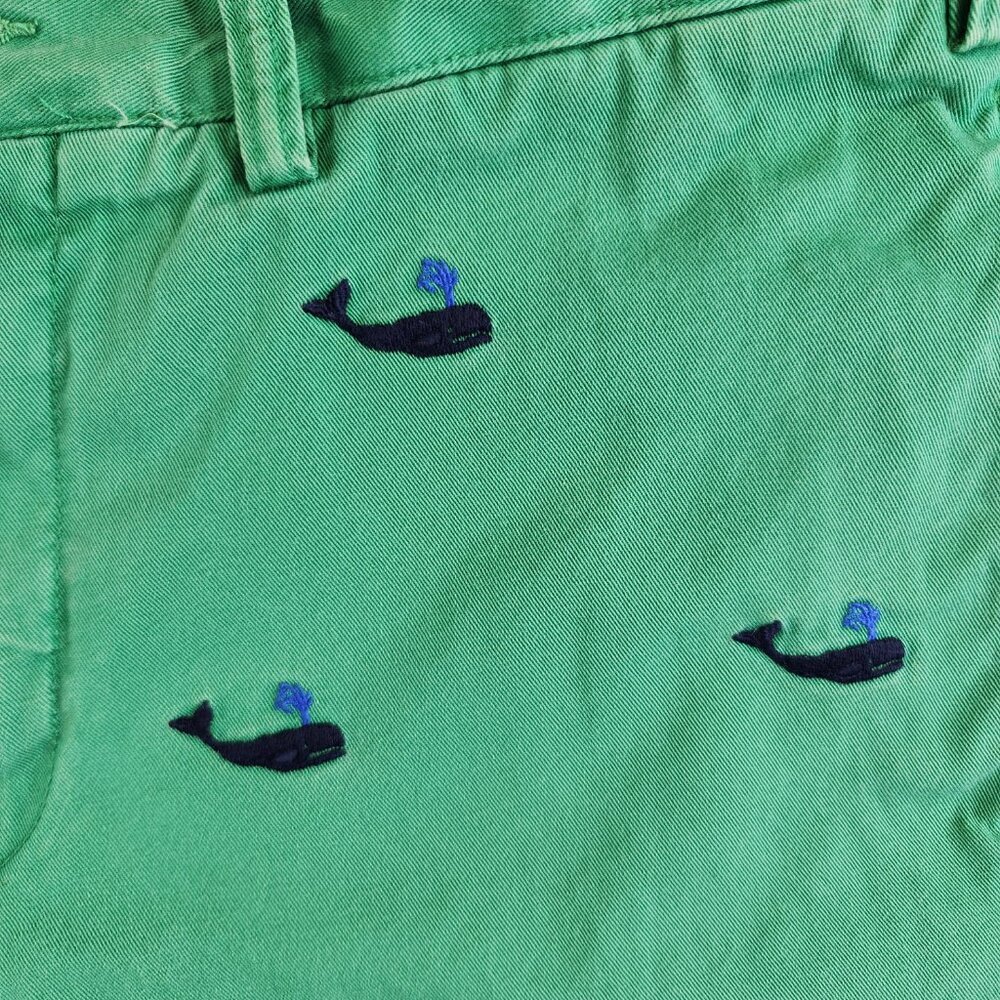 Polo Ralph Lauren Shorts Mens 34 Green Whale Print Vintage Nautical Sea Ocean - Picture 3 of 14